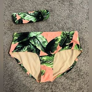 Albion fit swim bottoms and headband